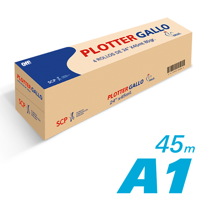 PAPEL PLOTTER A1 45M 80GR